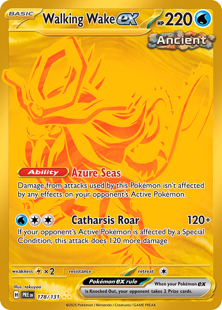 Walking Wake ex Pokemon card (178/131, Prismatic Evolutions)