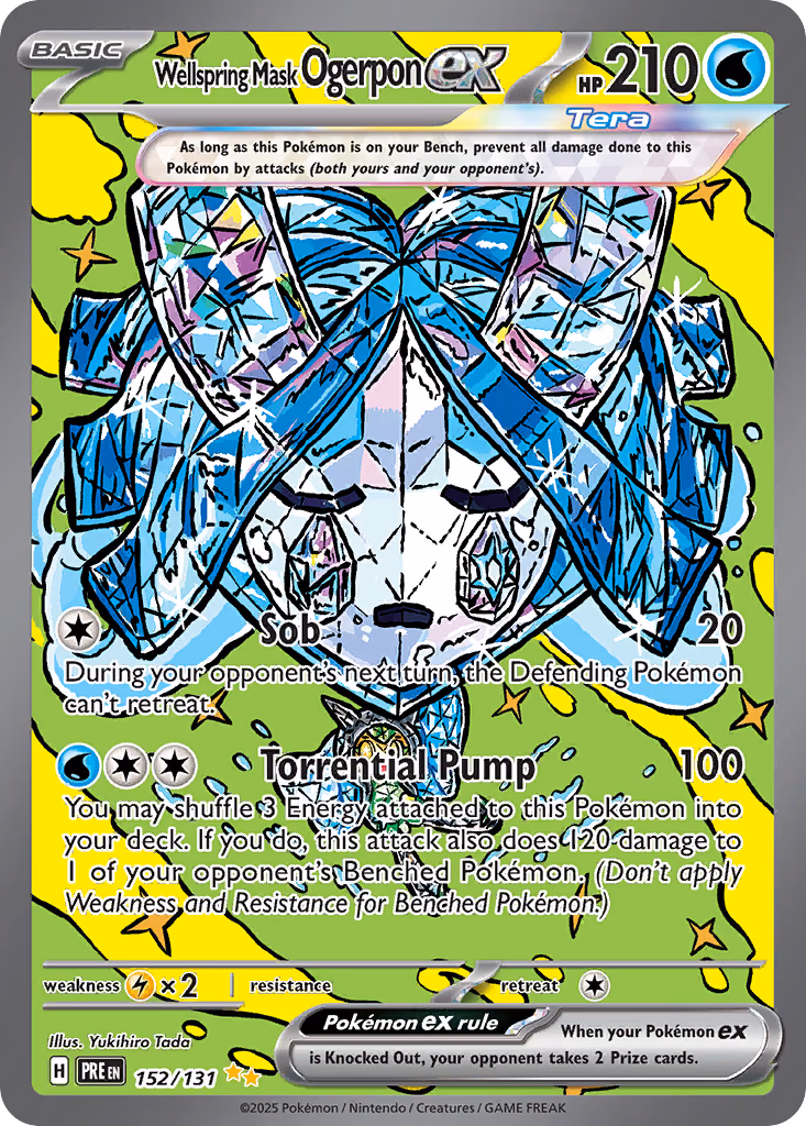 Wellspring Mask Ogerpon ex Pokemon card (152/131, Prismatic Evolutions)
