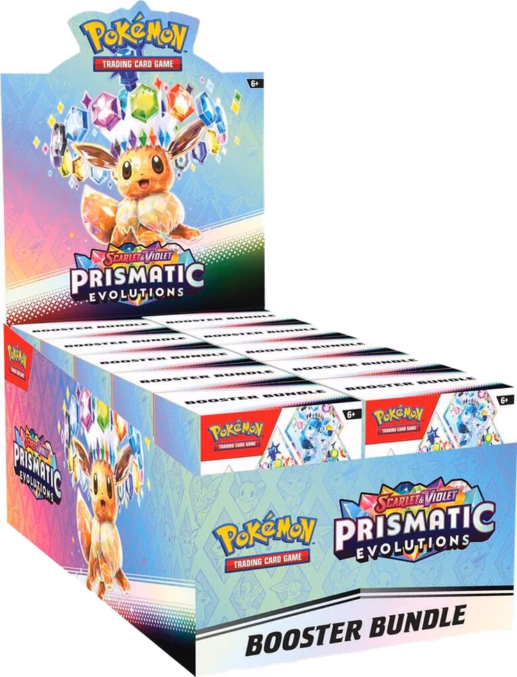 Pokemon Prismatic Evolutions Booster Bundle Display