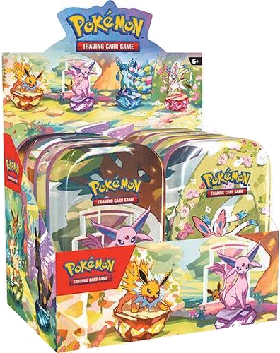 Pokemon Prismatic Evolutions Mini Tin Display