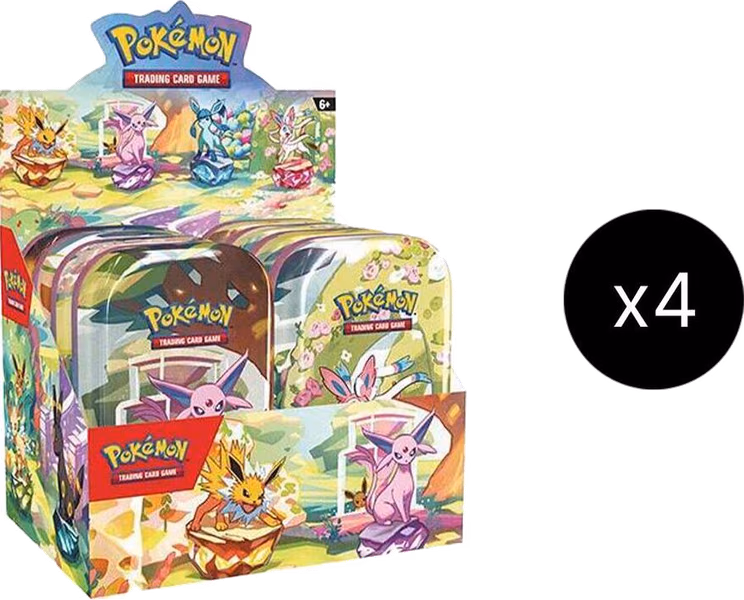 Pokemon Prismatic Evolutions Mini Tin Display Case
