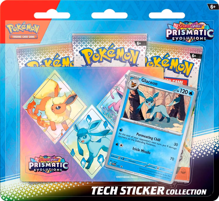 Pokemon Prismatic Evolutions Tech Sticker Collection [Glaceon]