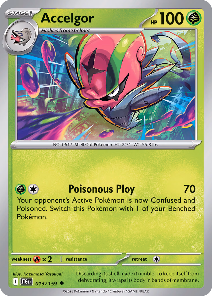 Accelgor Pokemon card (013/159, Journey Together)