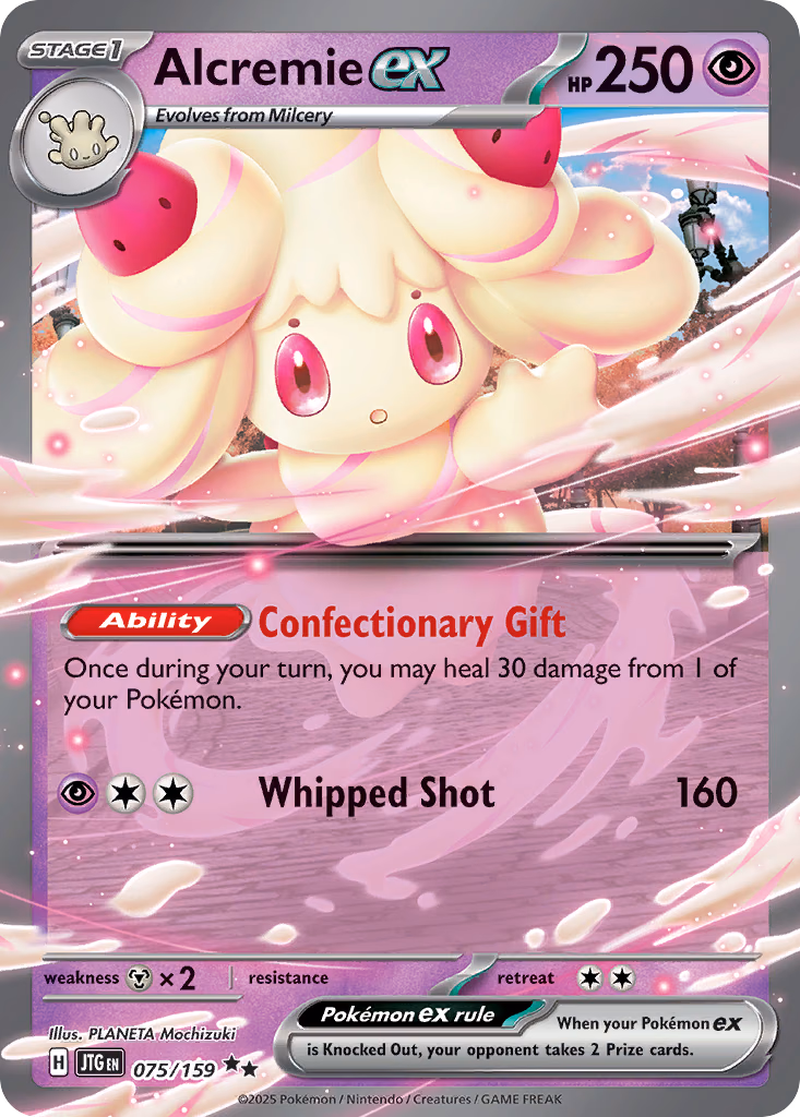 Alcremie ex Pokemon card (075/159, Journey Together)