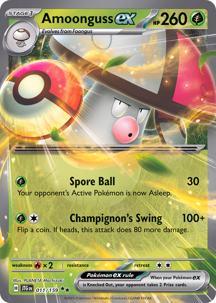Amoonguss ex Pokemon card (011/159, Journey Together)