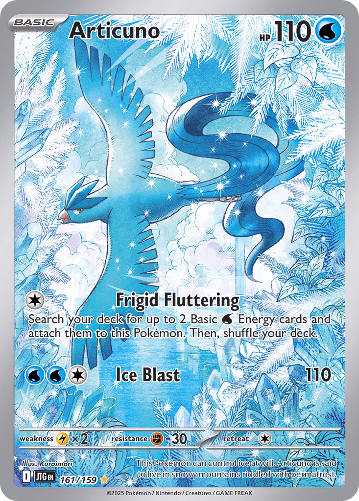 Articuno Pokemon card (161/159, Journey Together)