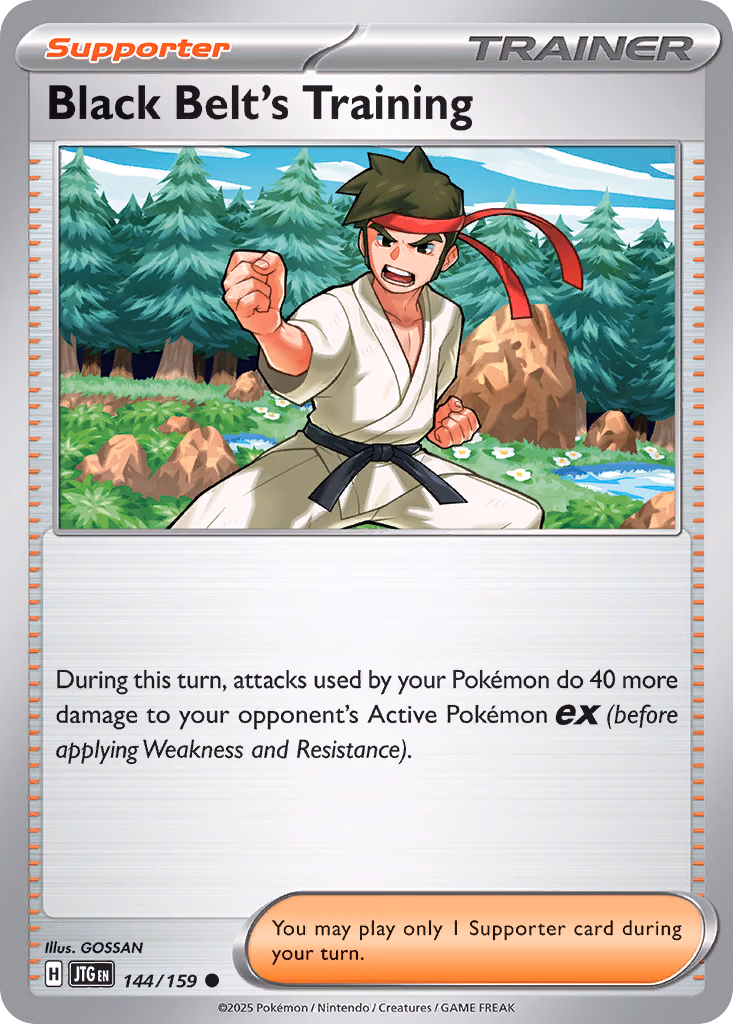 Black Belt's Training Pokemon card (144/159, Journey Together)