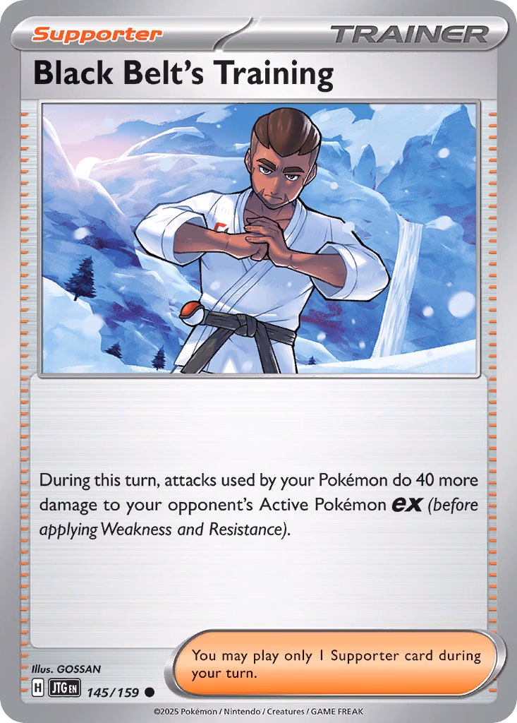 Black Belt's Training Pokemon card (145/159, Journey Together)