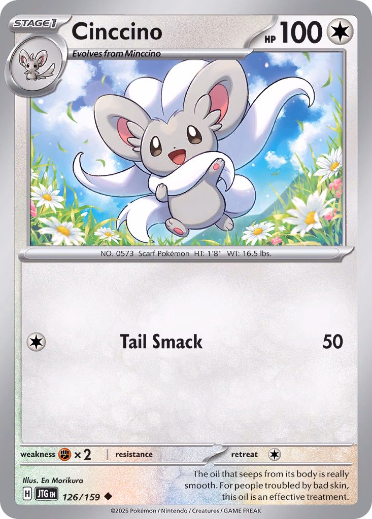 Cinccino Pokemon card (126/159, Journey Together)