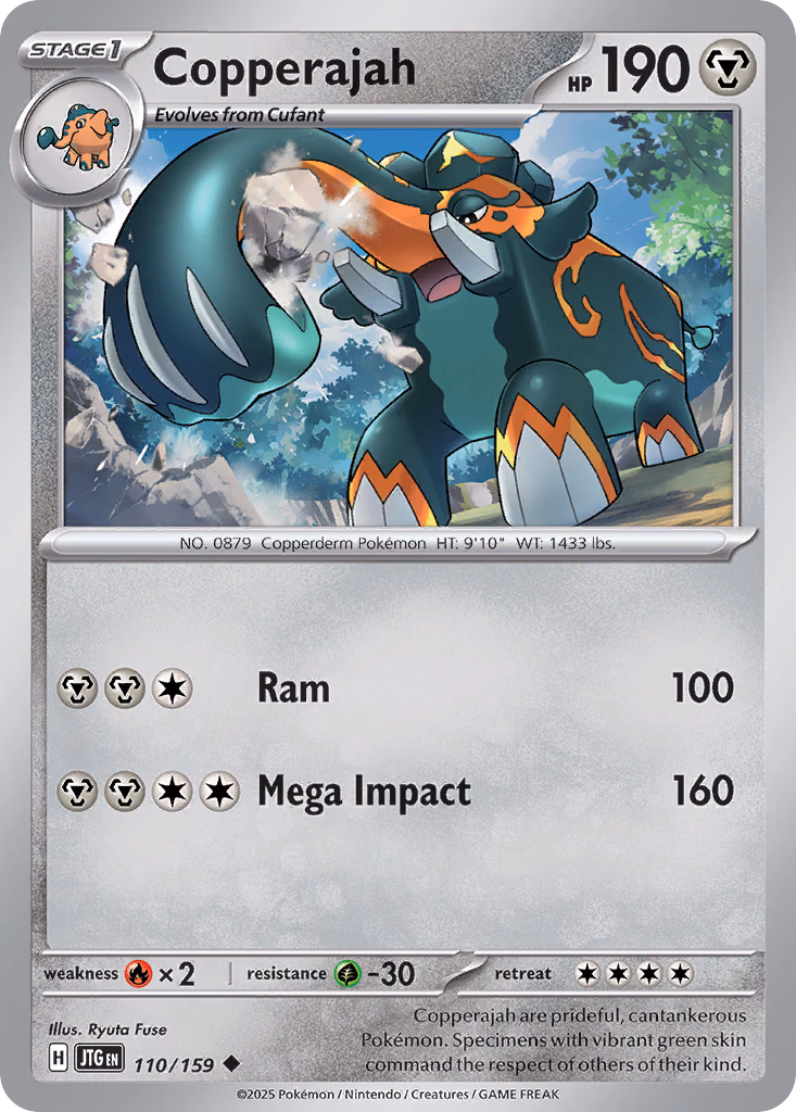 Copperajah Pokemon card (110/159, Journey Together)