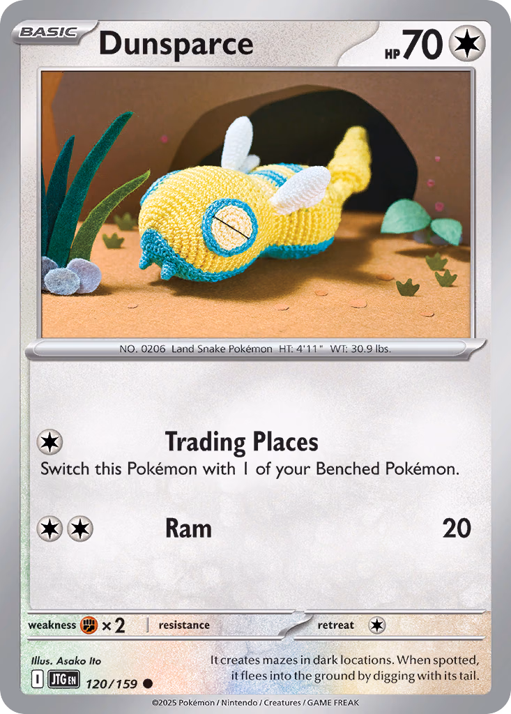 Dunsparce Pokemon card (120/159, Journey Together)