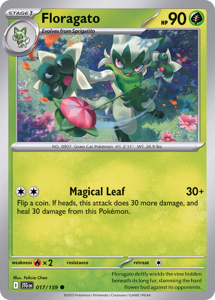 Floragato Pokemon card (017/159, Journey Together)
