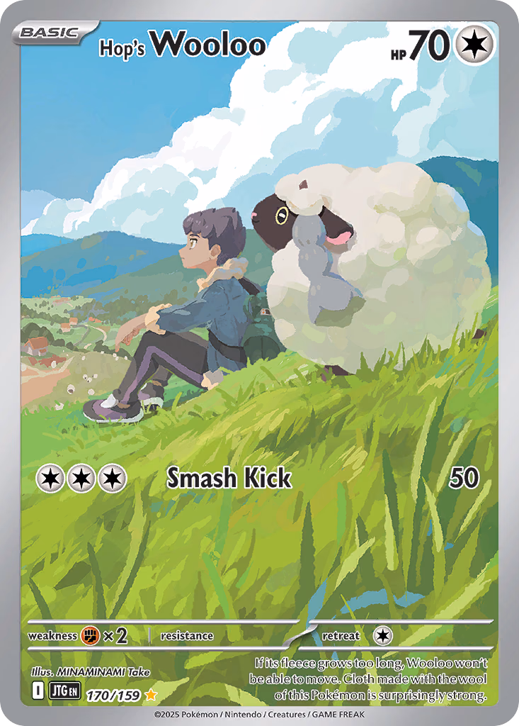 Hop's Wooloo Pokemon card (170/159, Journey Together)