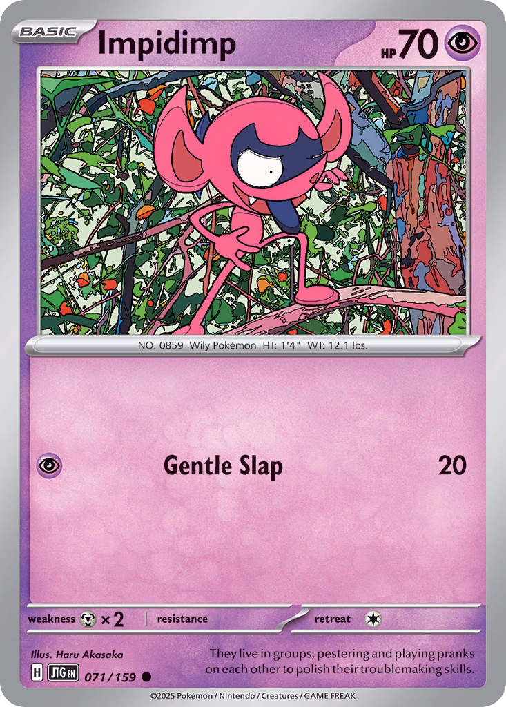 Impidimp Pokemon card (071/159, Journey Together)