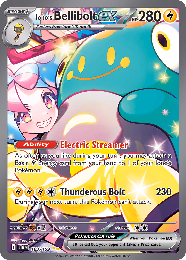 Iono's Bellibolt ex Pokemon card (183/159, Journey Together)