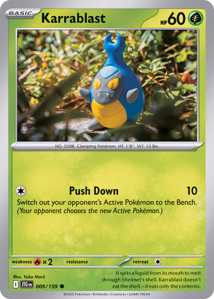 Karrablast Pokemon card (009/159, Journey Together)