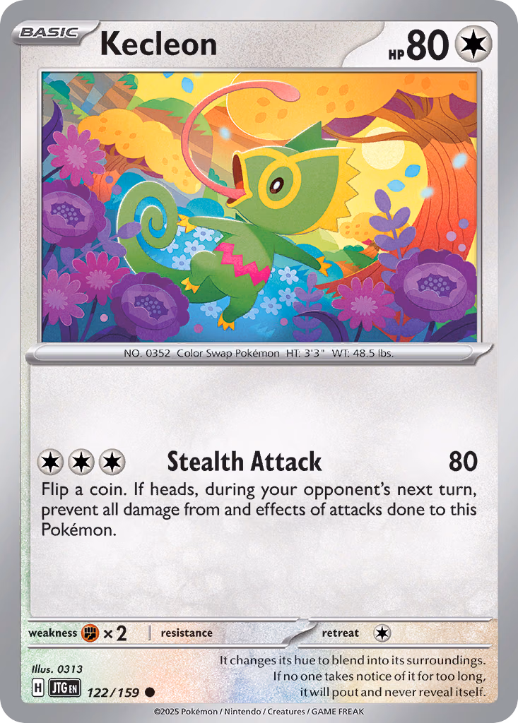 Kecleon Pokemon card (122/159, Journey Together)