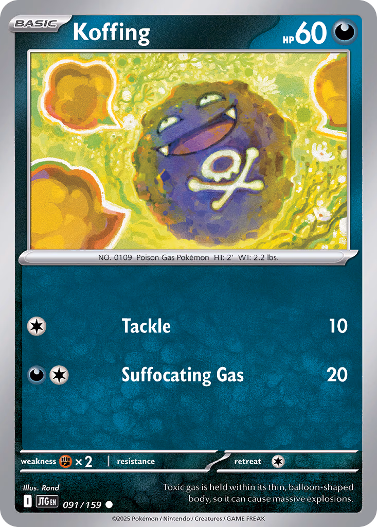 Koffing Pokemon card (091/159, Journey Together)