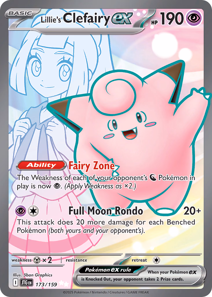 Lillie's Clefairy ex Pokemon card (173/159, Journey Together)
