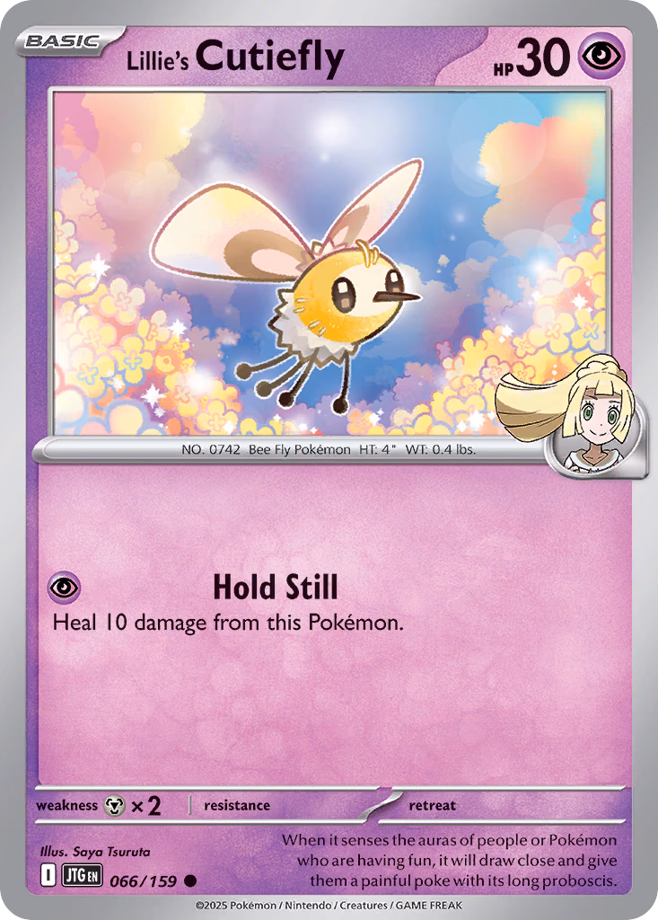 Lillie's Cutiefly Pokemon card (066/159, Journey Together)