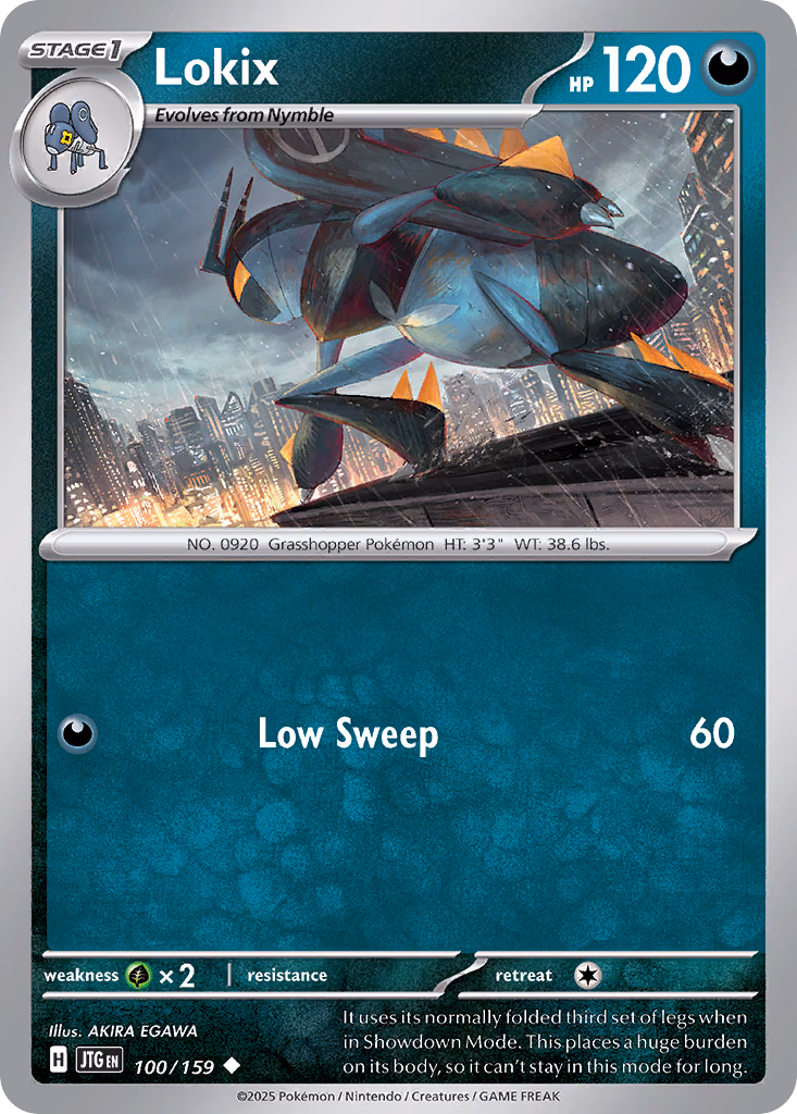 Lokix Pokemon card (100/159, Journey Together)