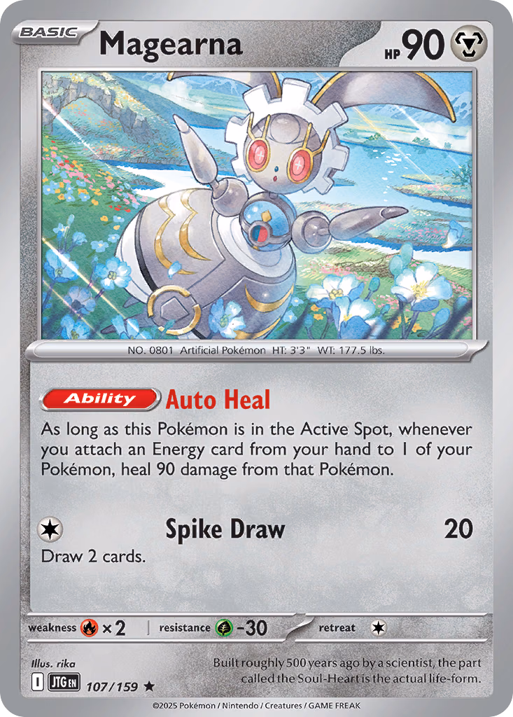 Magearna Pokemon card (107/159, Journey Together)
