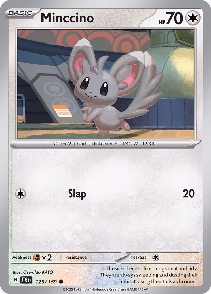 Minccino Pokemon card (125/159, Journey Together)