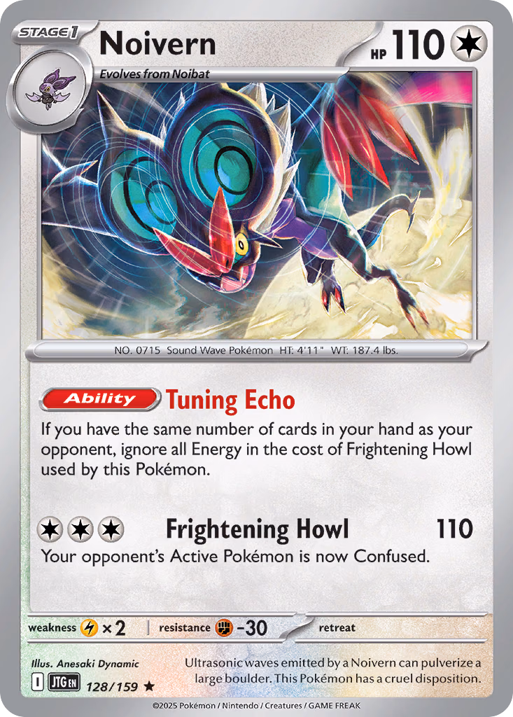 Noivern Pokemon card (128/159, Journey Together)