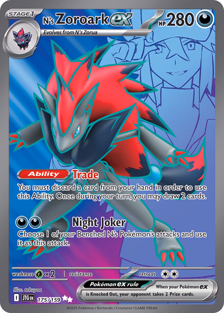 N's Zoroark ex Pokemon card (175/159, Journey Together)