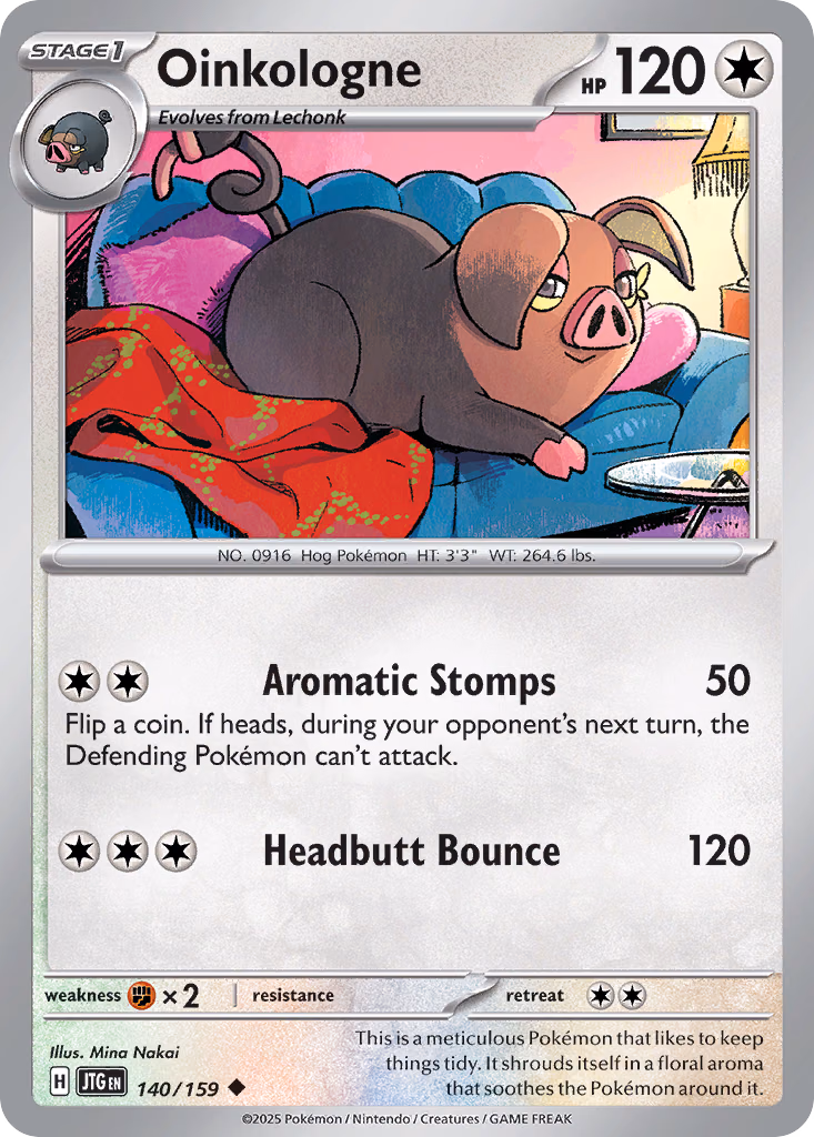 Oinkologne Pokemon card (140/159, Journey Together)
