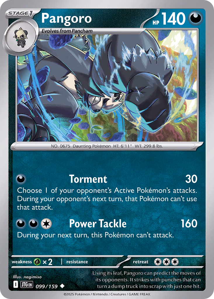 Pangoro Pokemon card (099/159, Journey Together)