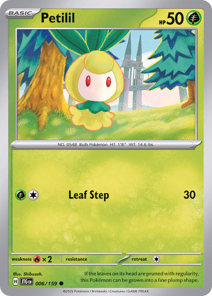 Petilil Pokemon card (006/159, Journey Together)