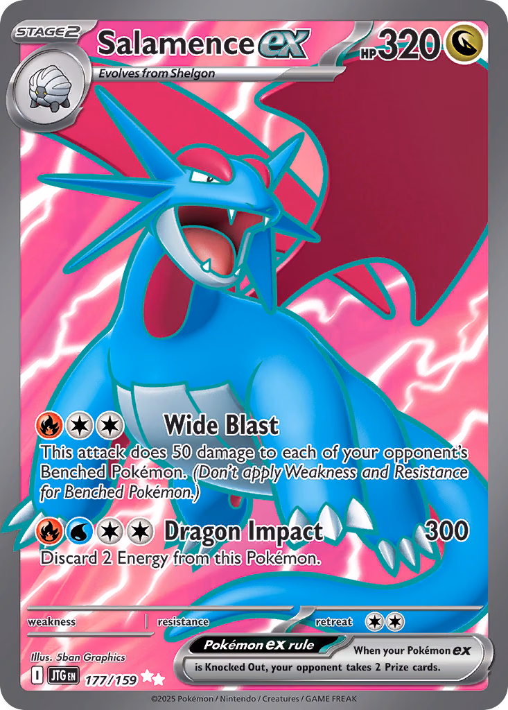 Salamence ex Pokemon card (177/159, Journey Together)