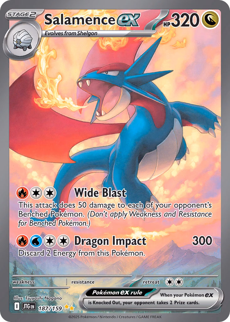Salamence ex Pokemon card (187/159, Journey Together)