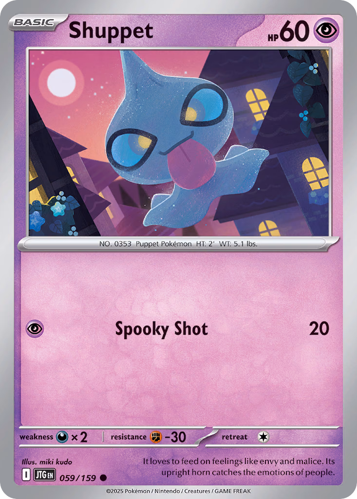 Shuppet Pokemon card (059/159, Journey Together)