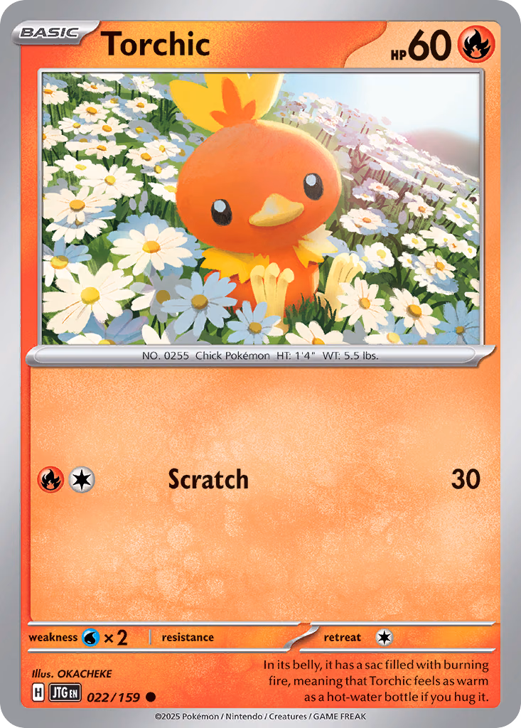 Torchic Pokemon card (022/159, Journey Together)