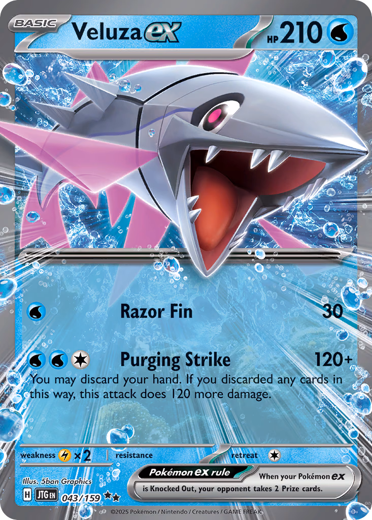 Veluza ex Pokemon card (043/159, Journey Together)