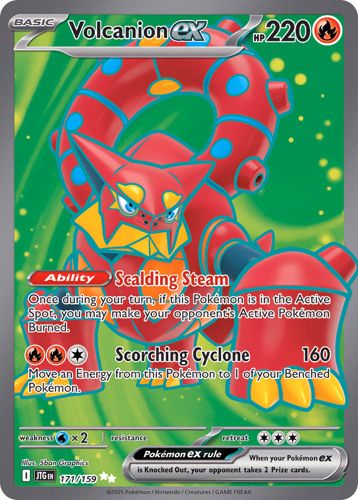 Volcanion ex Pokemon card (171/159, Journey Together)