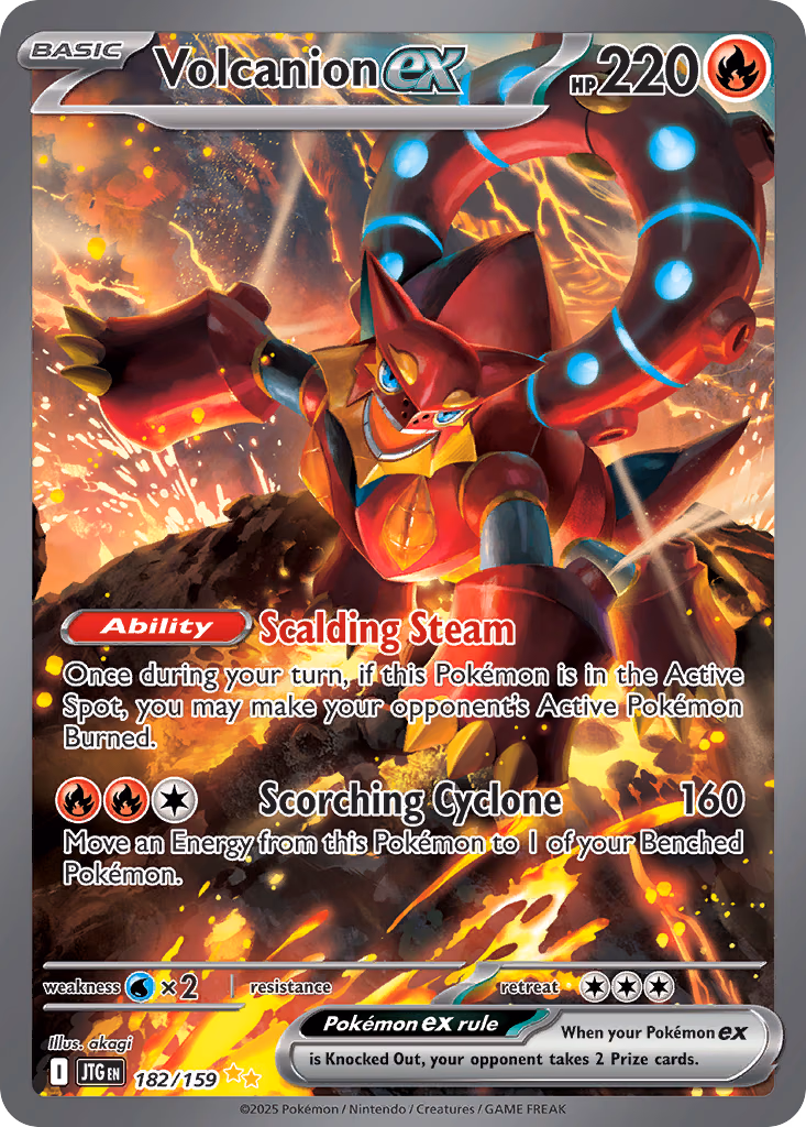 Volcanion ex Pokemon card (182/159, Journey Together)