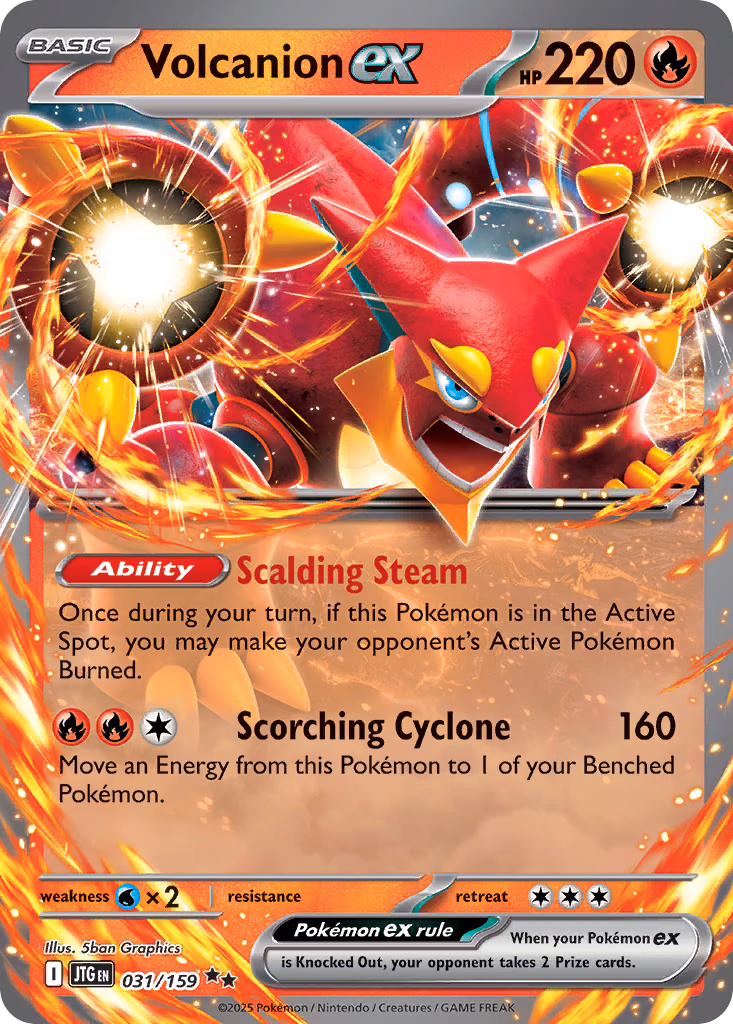 Volcanion ex Pokemon card (031/159, Journey Together)