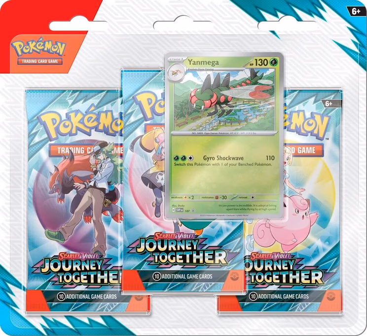 Pokemon Journey Together 3 Pack Blister [Yanmega]