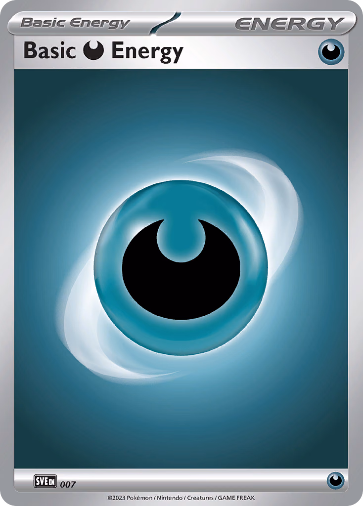 Basic Darkness Energy Pokemon card (007, Scarlet & Violet Energies)