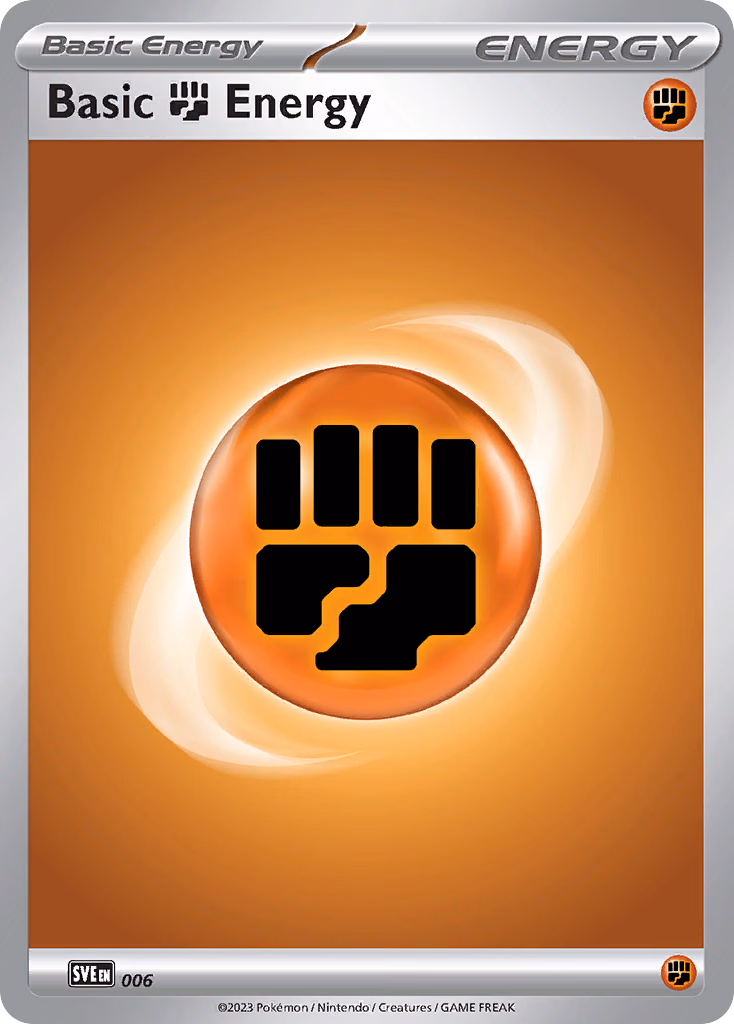 Basic Fighting Energy Pokemon card (006, Scarlet & Violet Energies)