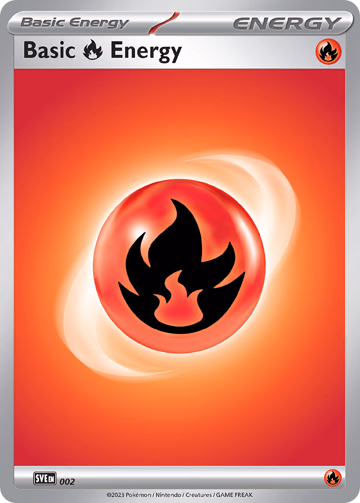 Basic Fire Energy Pokemon card (002, Scarlet & Violet Energies)