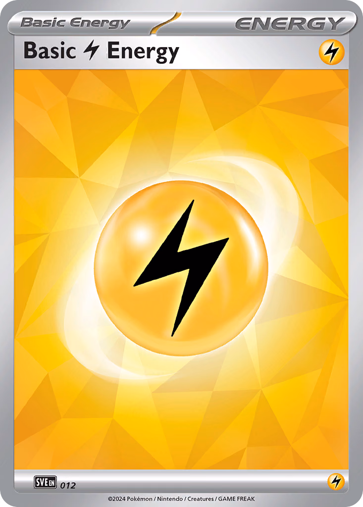 Basic Lightning Energy Pokemon card (012, Scarlet & Violet Energies)
