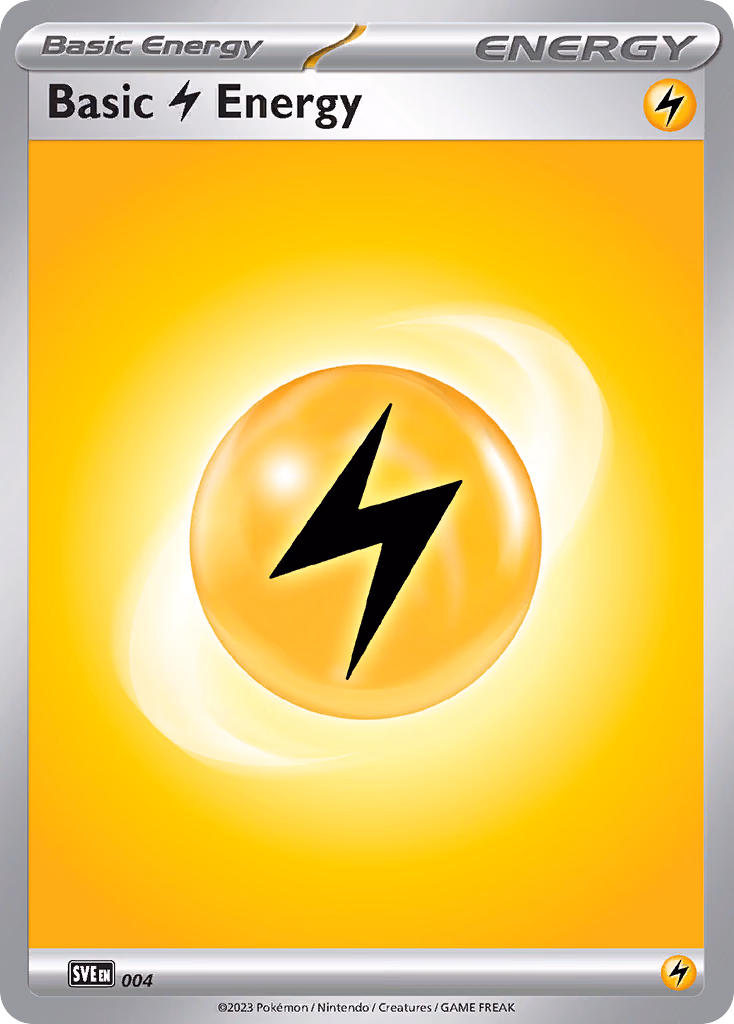 Basic Lightning Energy Pokemon card (004, Scarlet & Violet Energies)