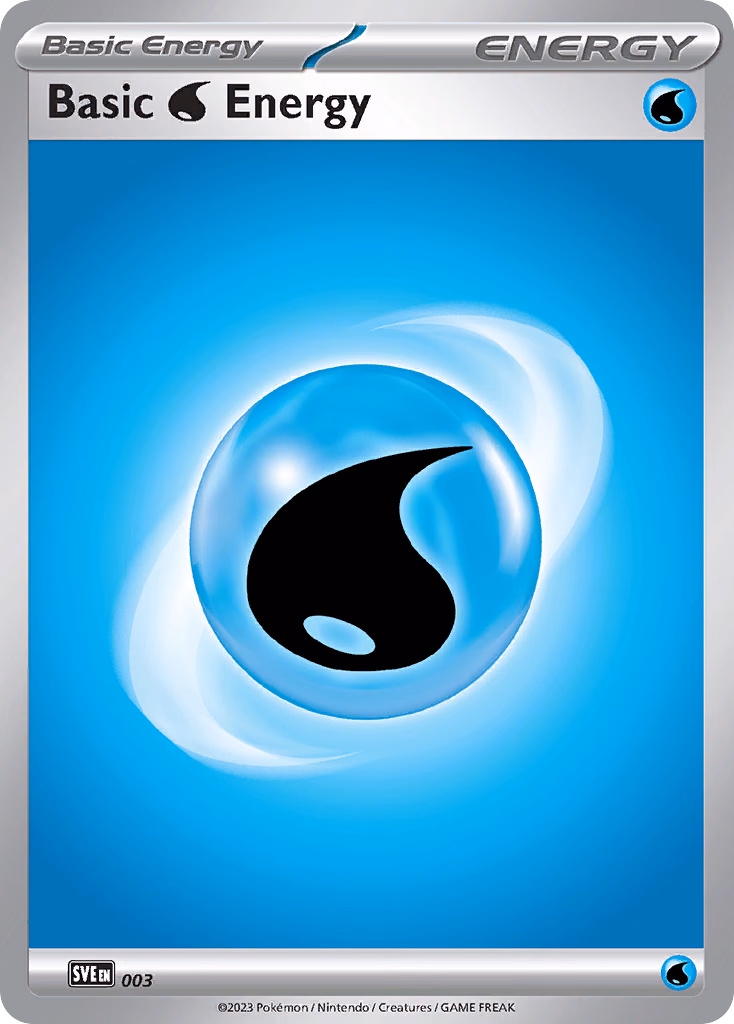 Basic Water Energy Pokemon card (003, Scarlet & Violet Energies)