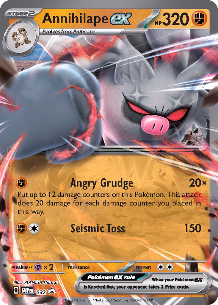 Annihilape ex Pokemon card (032, Scarlet & Violet Black Star Promos)