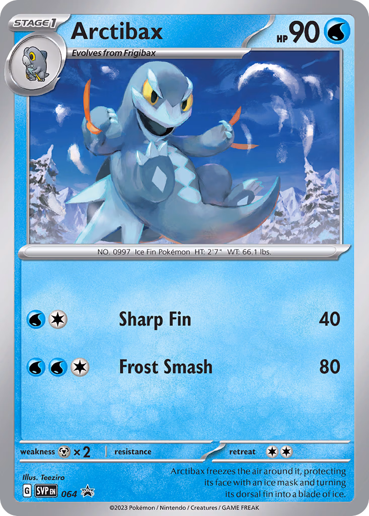 Arctibax Pokemon card (064, Scarlet & Violet Black Star Promos)