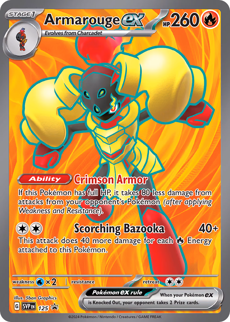 Armarouge ex Pokemon card (125, Scarlet & Violet Black Star Promos)